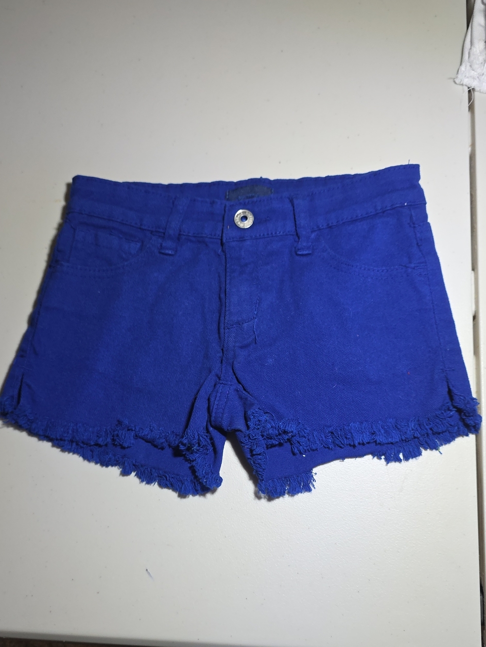 Gant Royal Blue Frayed Hem Denim Shorts